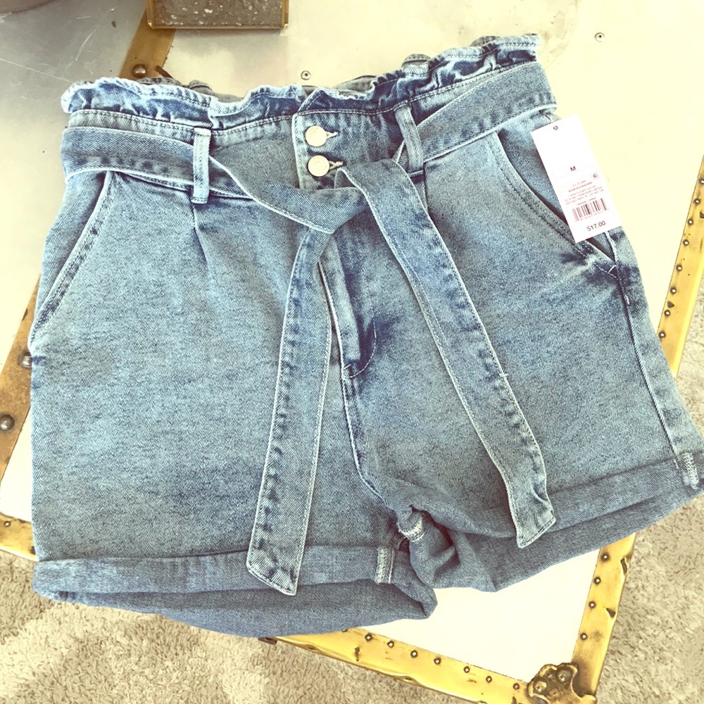 Wild Fable High-rise paper bag jean shorts
